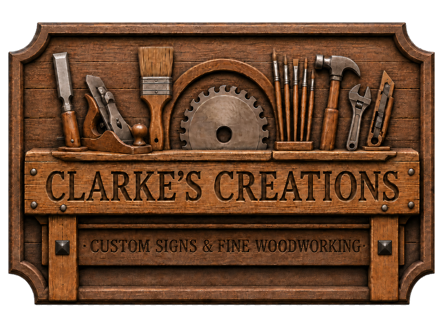Clarke’s Creations woodworking logo